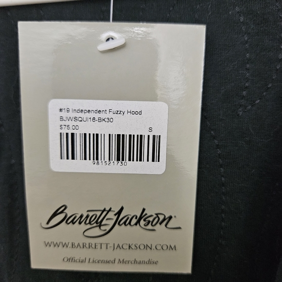 BARRETT JACKSON Black Quilted Full Zip Hoodie Sweatshirt Jacket Womens Small NWT - Picture 8 of 13